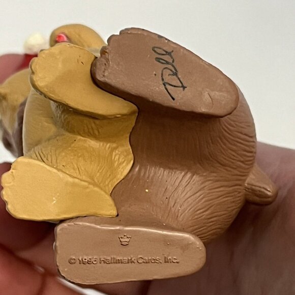 3 Vintage Hallmark Bear Themed Ornaments Trinket Box Polar Bear Mom And Dad - Picture 10 of 16